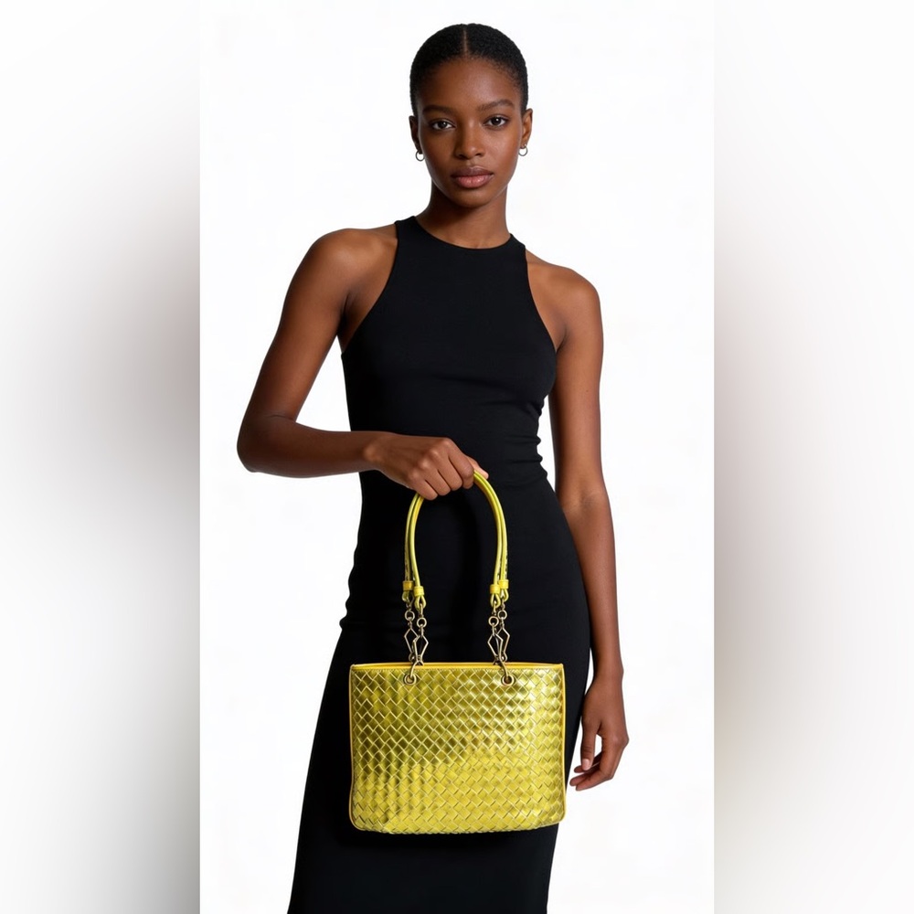 118-24 Preloved Bottega Veneta Matallic Tote ($ Marked Down 2/11/25)